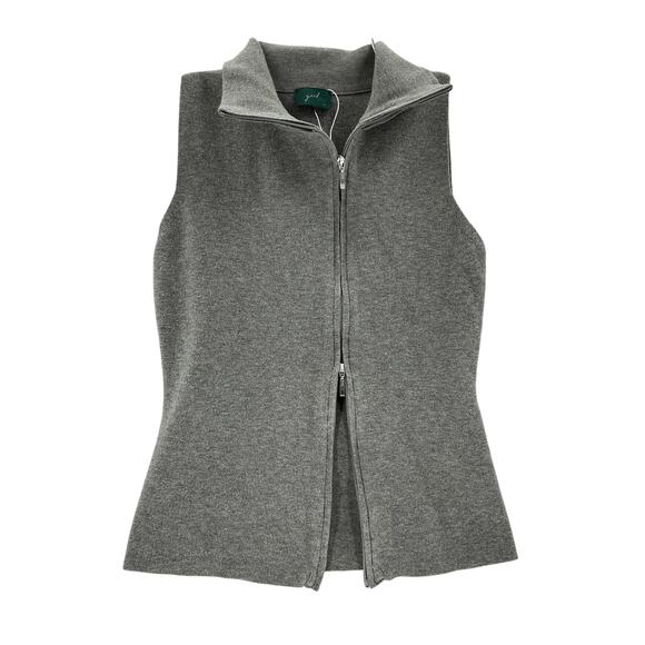 Geel Grey Viscose Double Zip Vest Size S - Picture 2 of 4